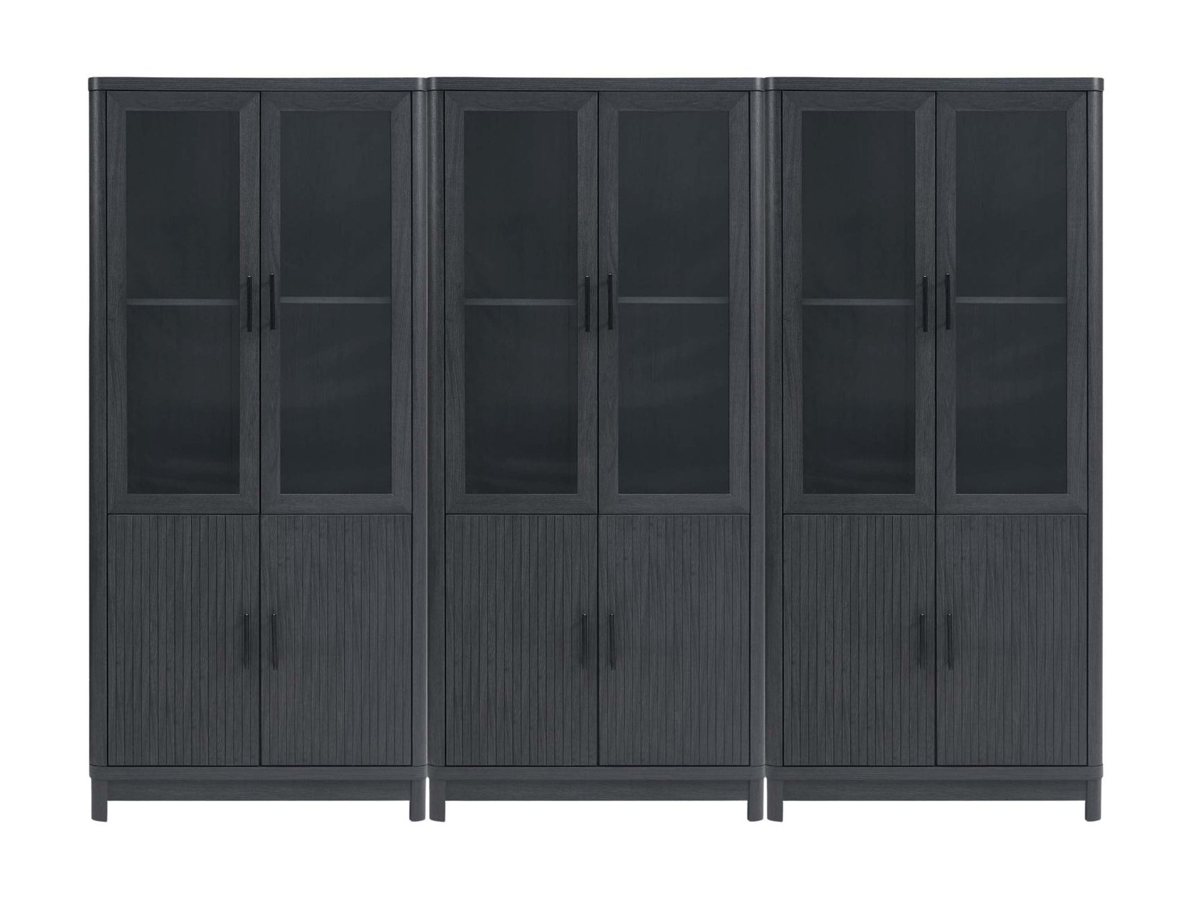 Jodie Bookcase in Charcoal Grey (set of 3) - Ornate Home