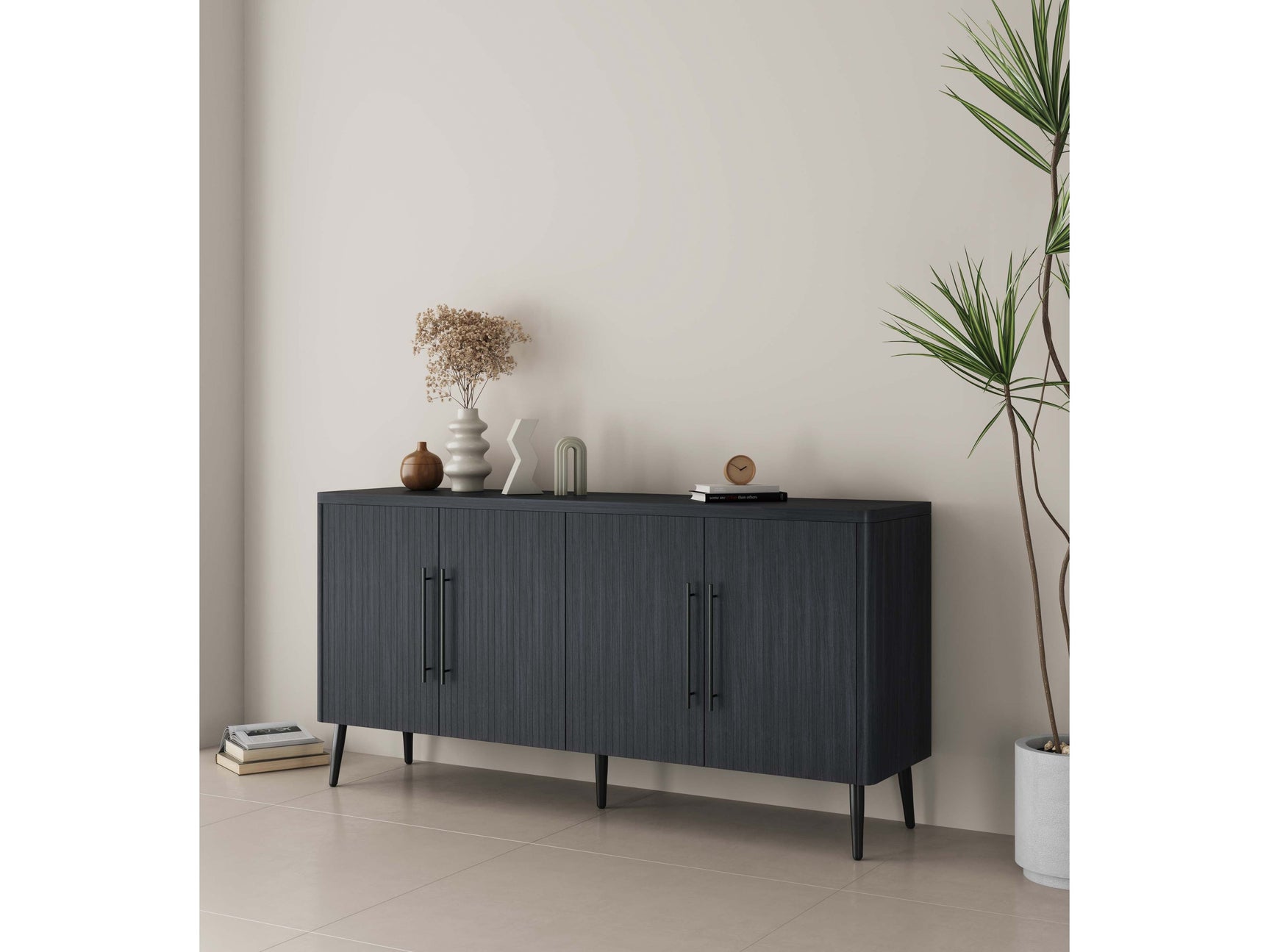 Jodie Sideboard in Charcoal Grey - Ornate Home