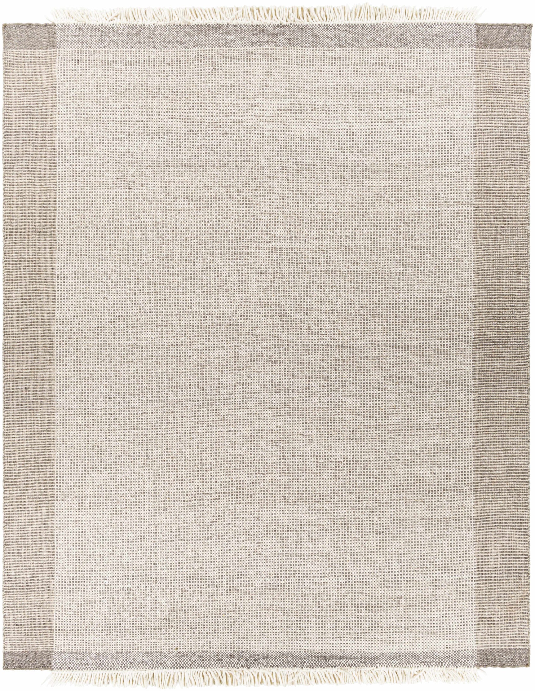 Joelle Beige Grid Wool Rug - Ornate Home