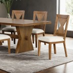 Johannes Rustic Oak Chair (Set of 2) - Ornate Home