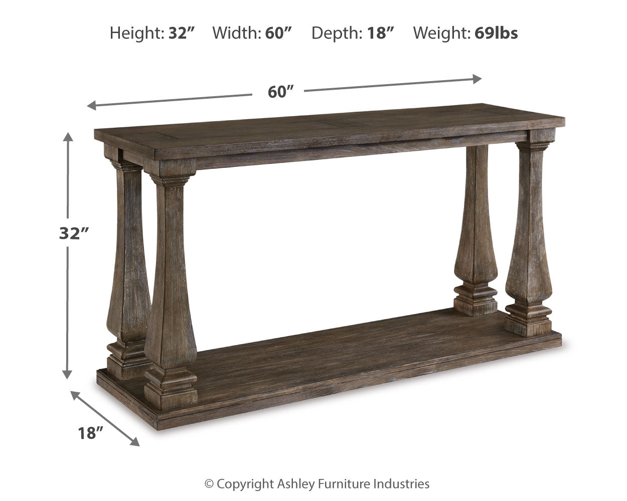 Johnelle Sofa Table (Online Special Price) - Ornate Home