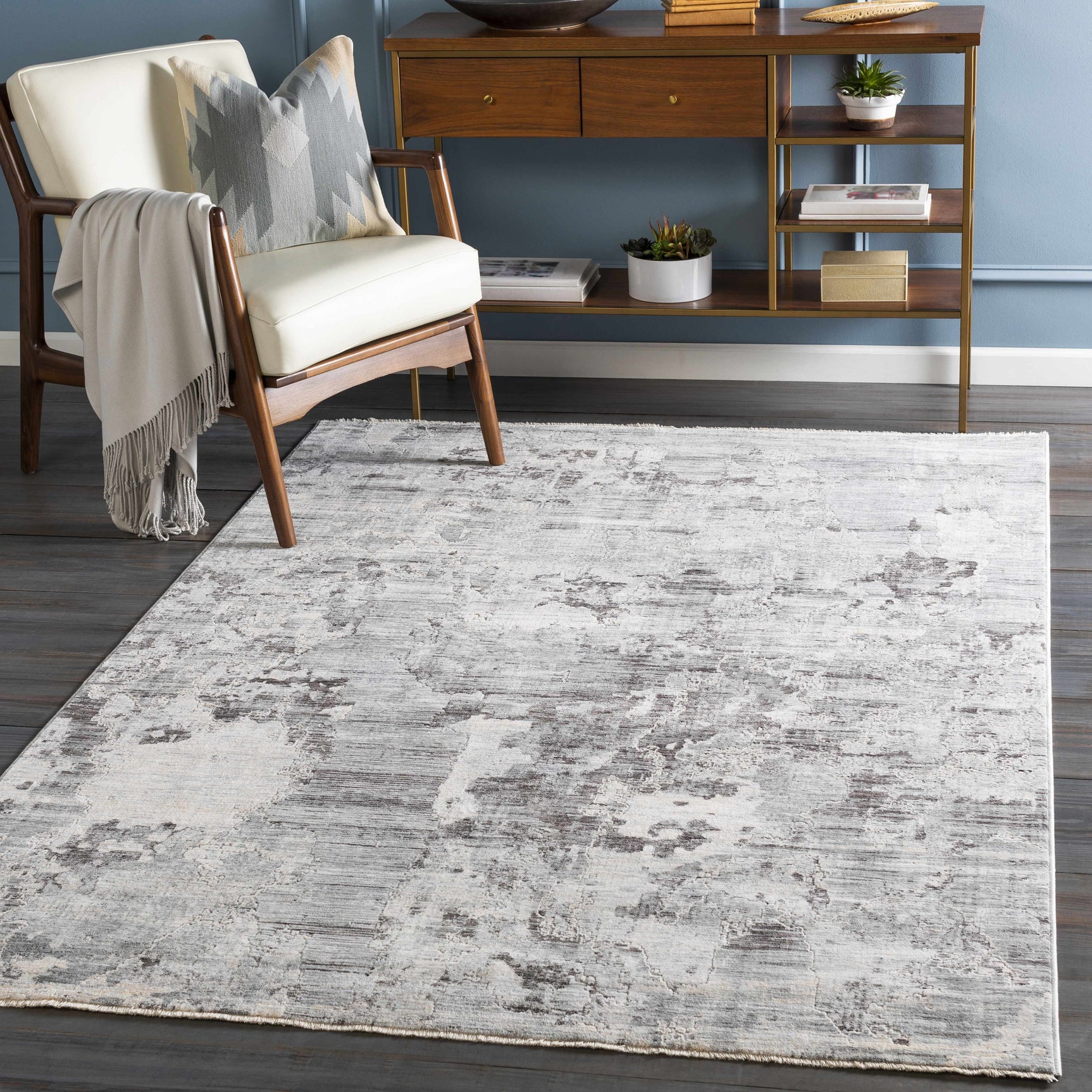 Johnetta Carved Statement Rug - Clearance - Ornate Home