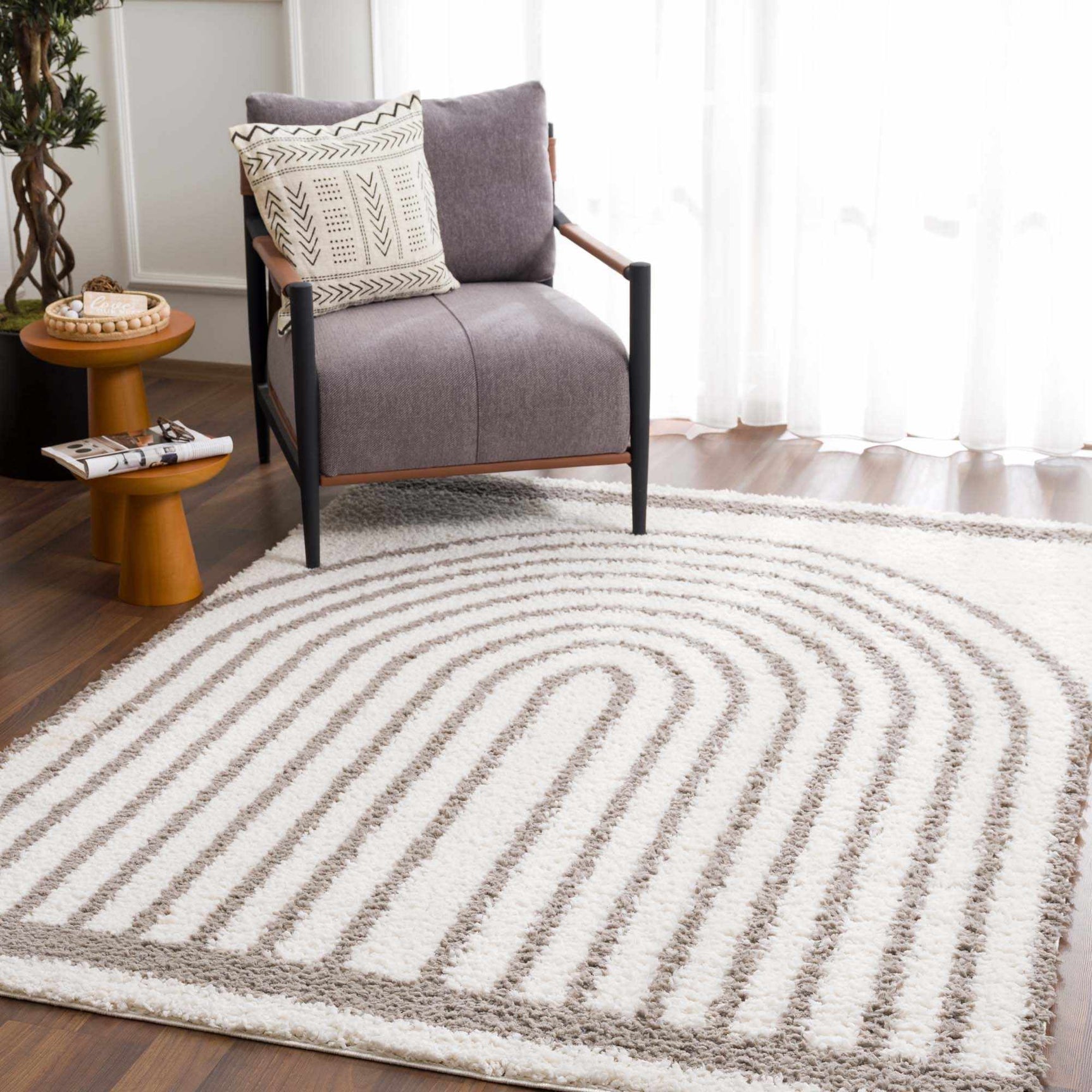 Jola Taupe Area Rug - Ornate Home