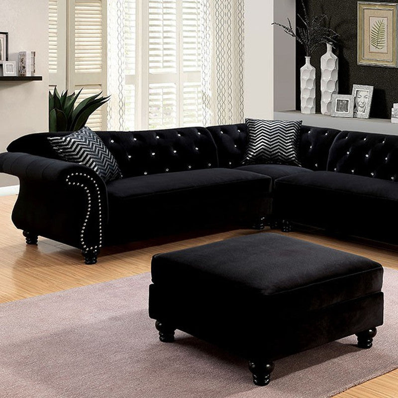 Jolanda Black Sectional - Ornate Home