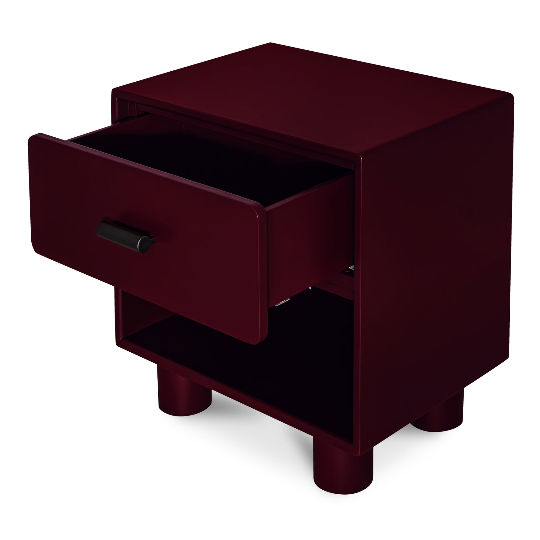 Jolene Deep Red Nightstand - Ornate Home
