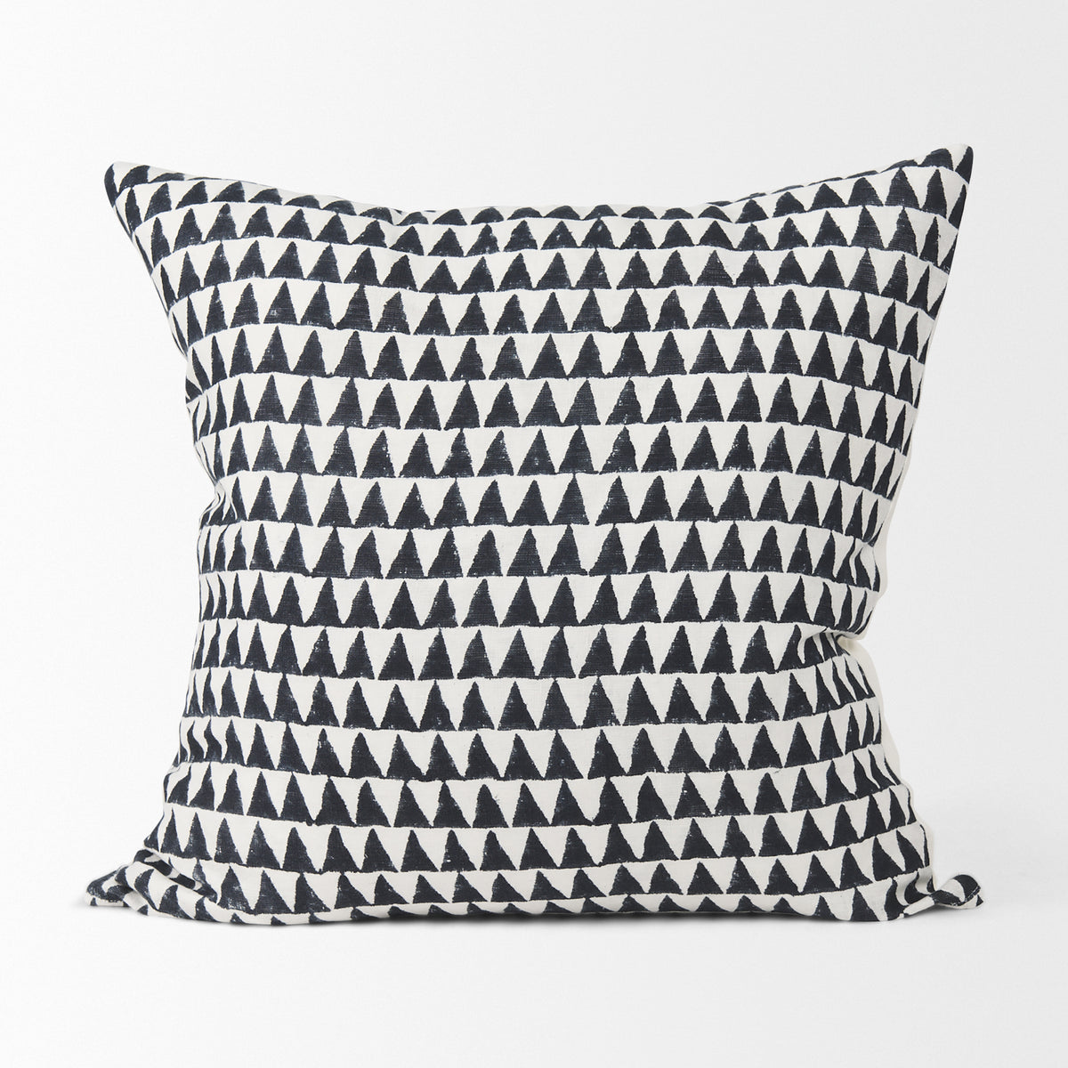 Jolie Cream/Black 22x22 Linen Square Pillow Cover - Ornate Home