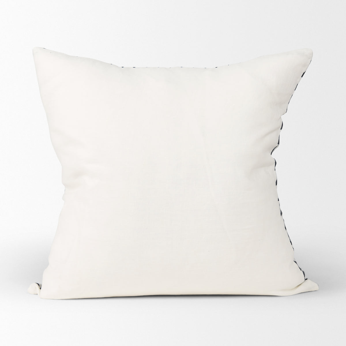 Jolie Cream/Black 22x22 Linen Square Pillow Cover - Ornate Home