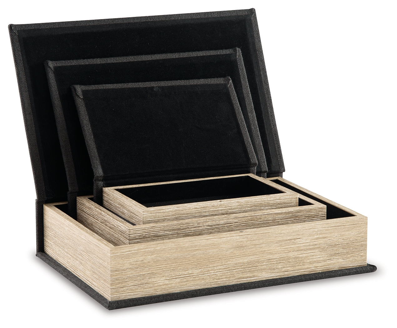 Jolina Black Box (Set of 3) (Online Special Price) - Ornate Home