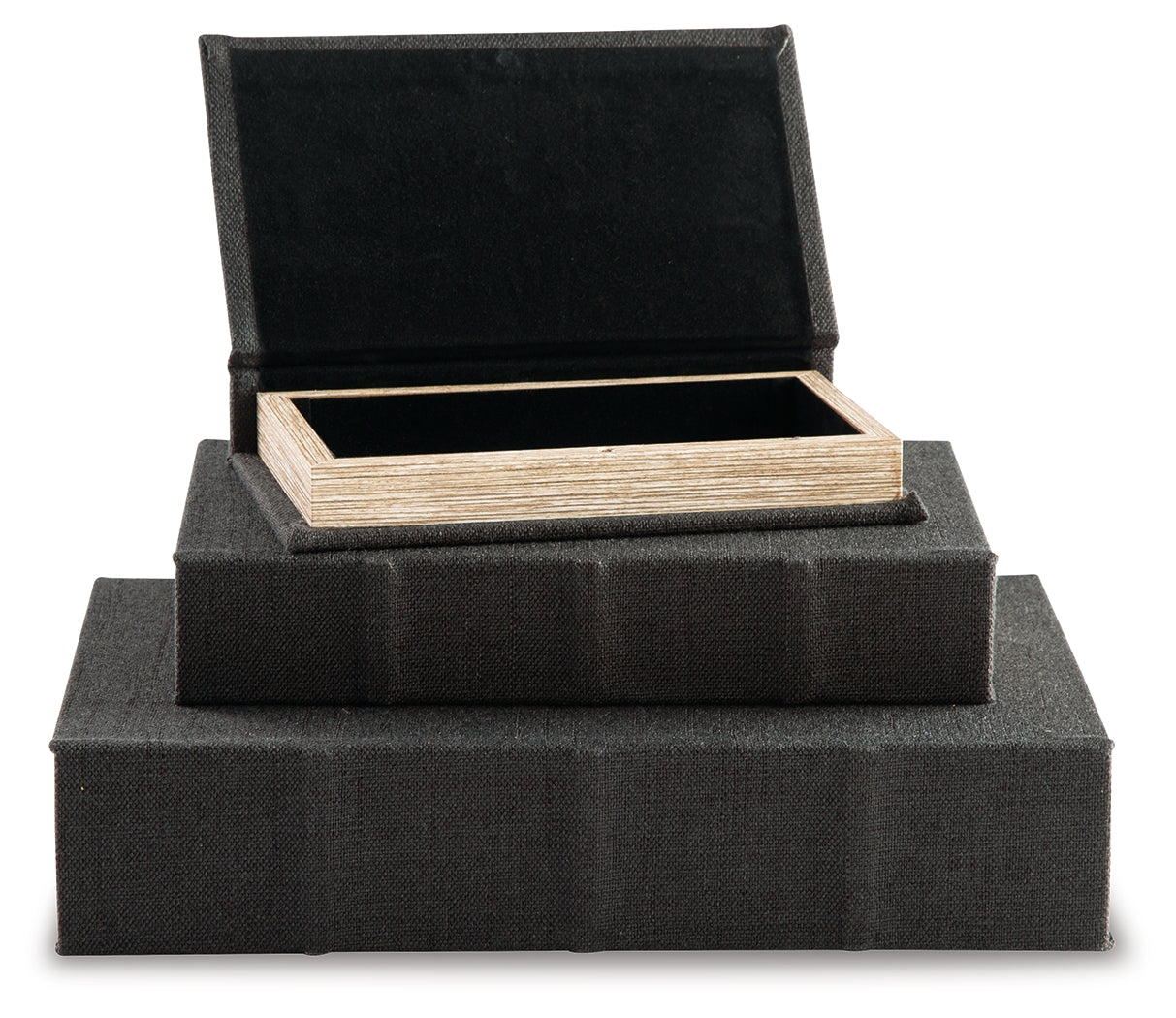 Jolina Black Box (Set of 3) (Online Special Price) - Ornate Home