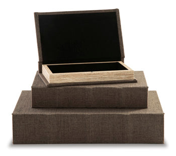 Jolina Brown Box (Set of 3) (Online Special Price) - Ornate Home