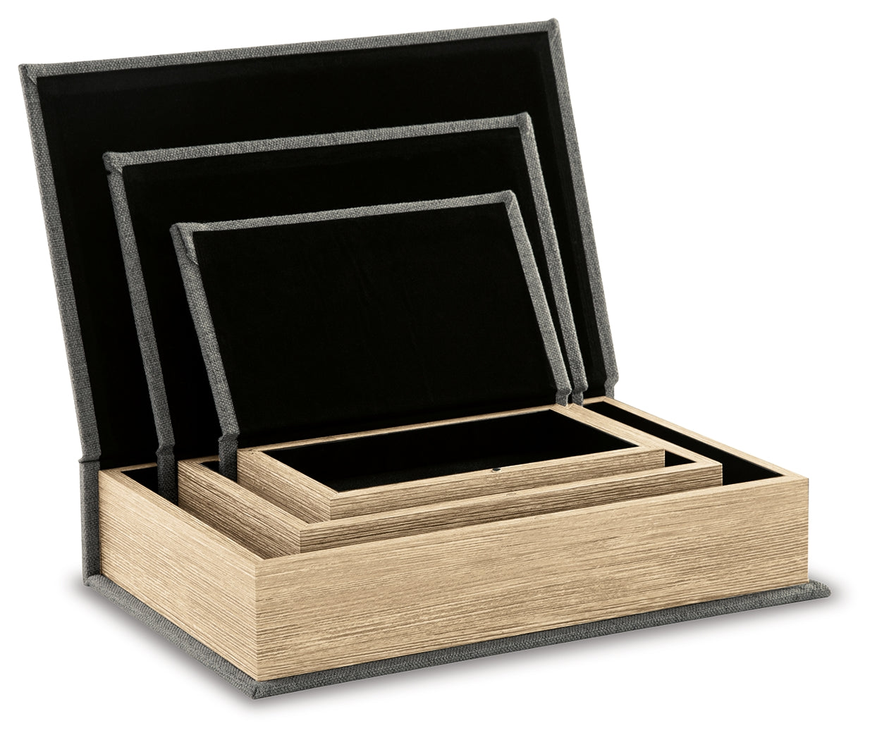 Jolina Gray Box (Set of 3) (Online Special Price) - Ornate Home