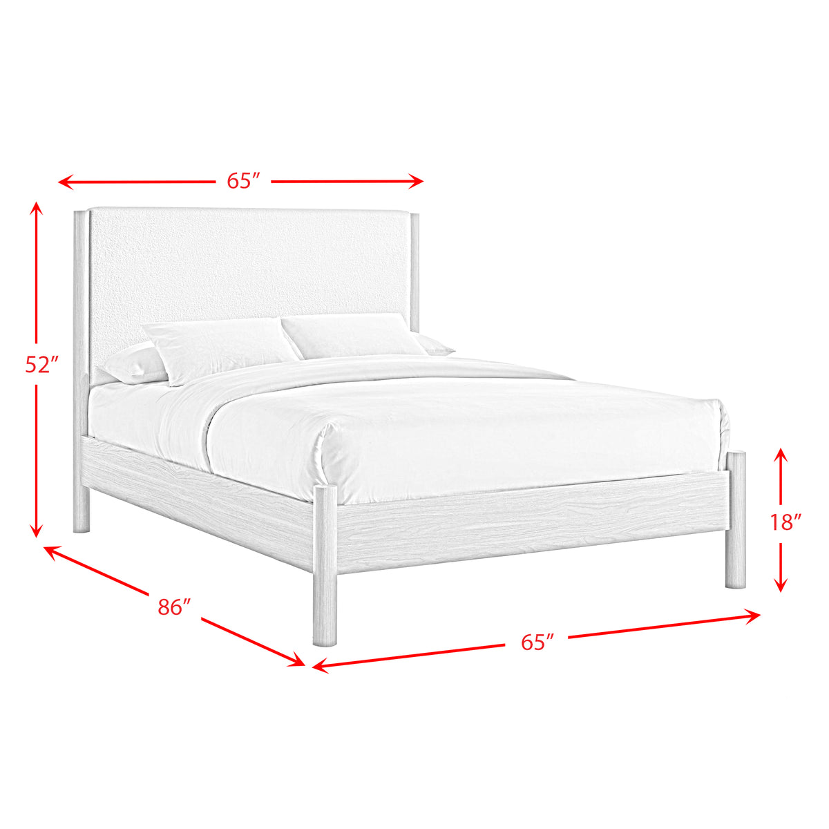 Jonas Natural Queen Bed - Ornate Home