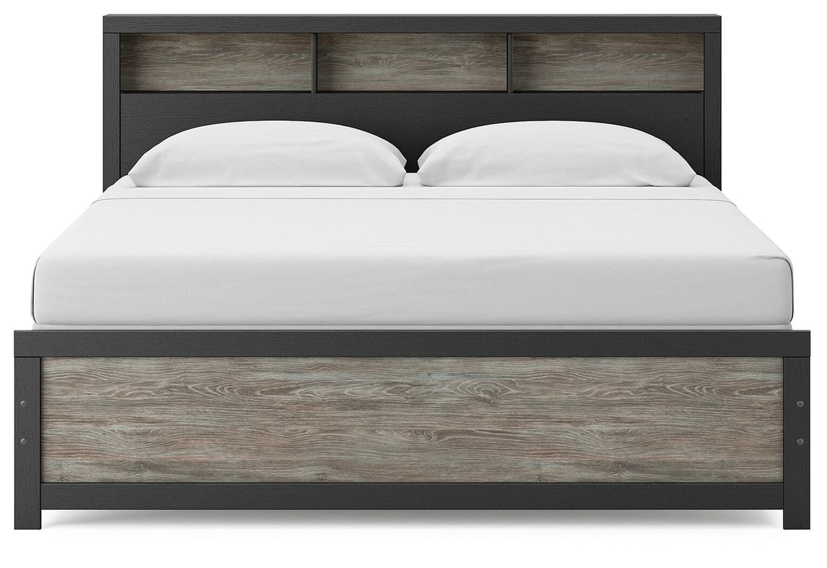 Jonnifer Black/Gray King Bookcase Bed (Online Special Price) - Ornate Home