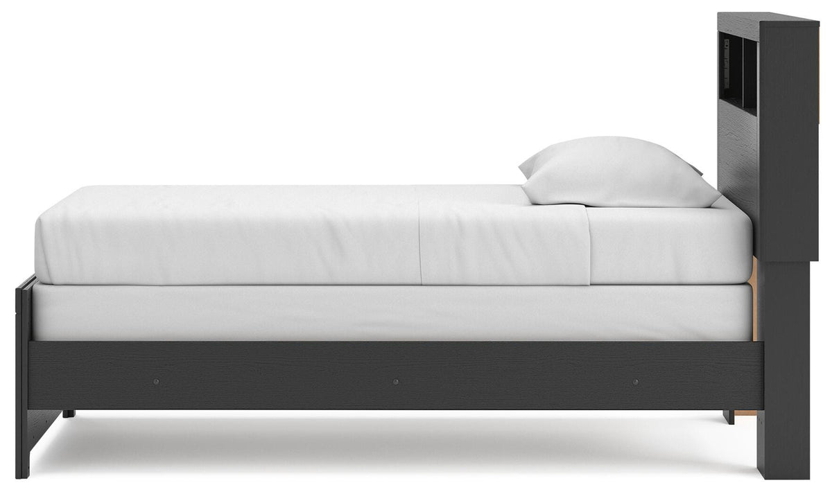 Jonnifer Black/Gray Twin Bookcase Bed - Ornate Home