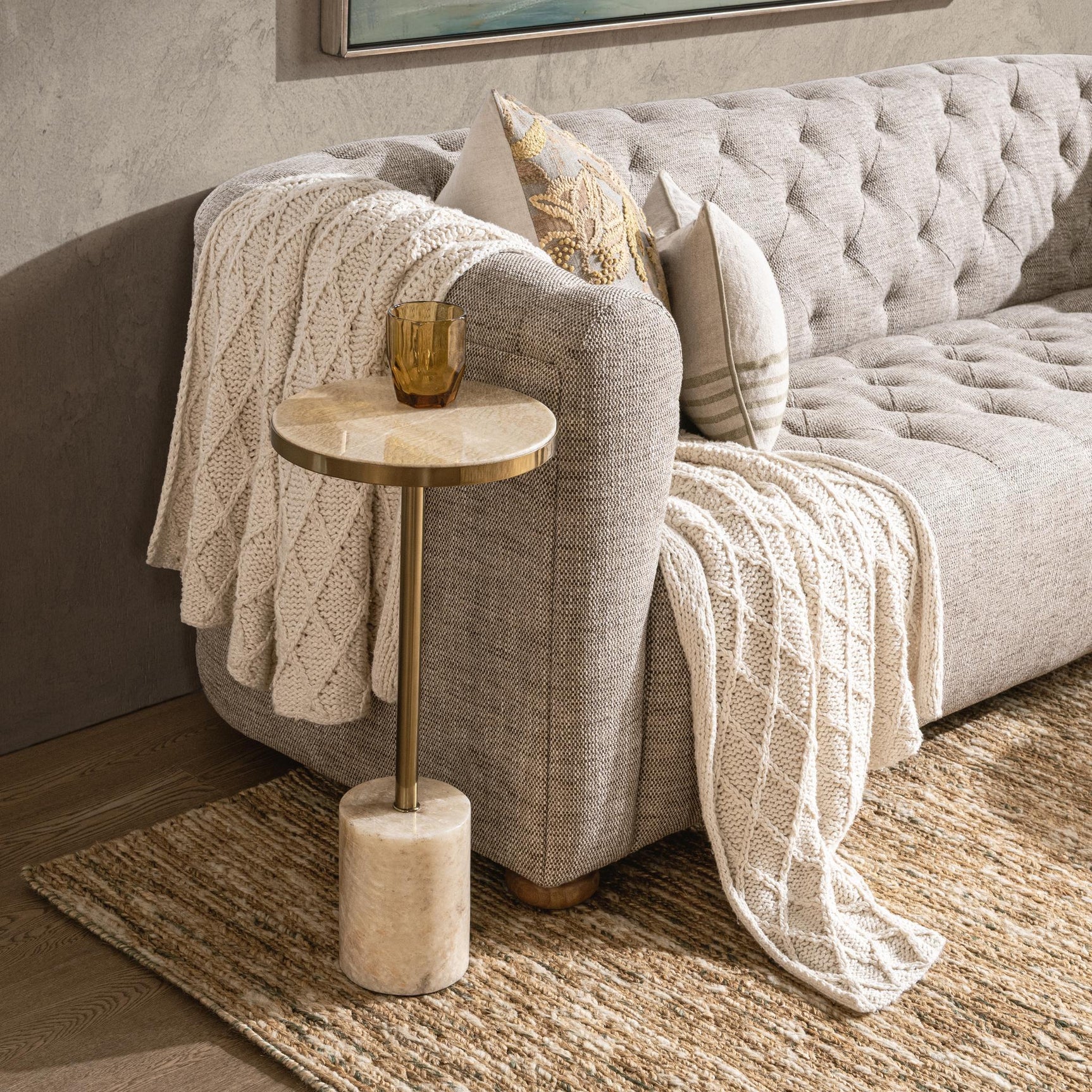 Jordyn Champagne Medium Accent Table - Ornate Home