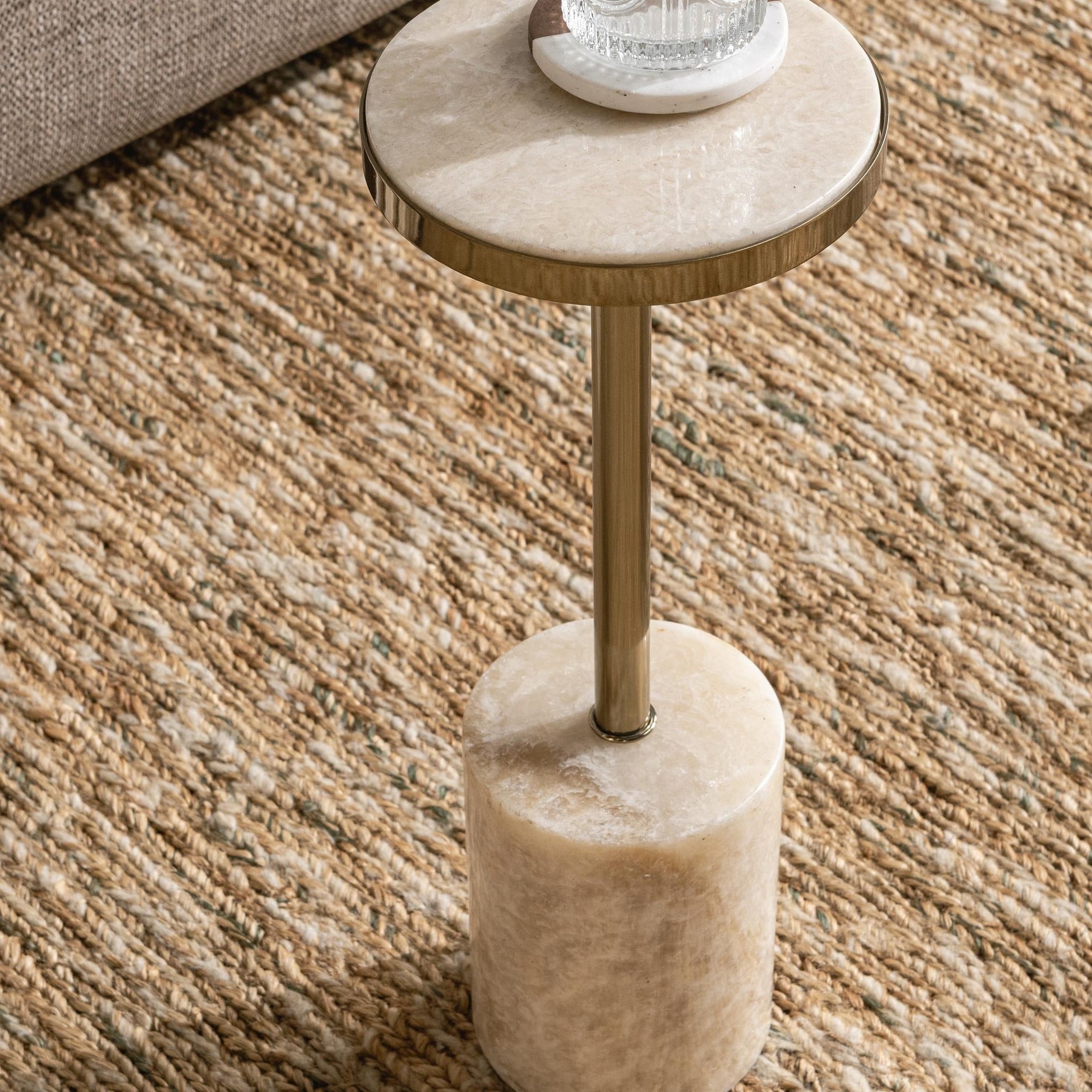 Jordyn Champagne Small Accent Table - Ornate Home