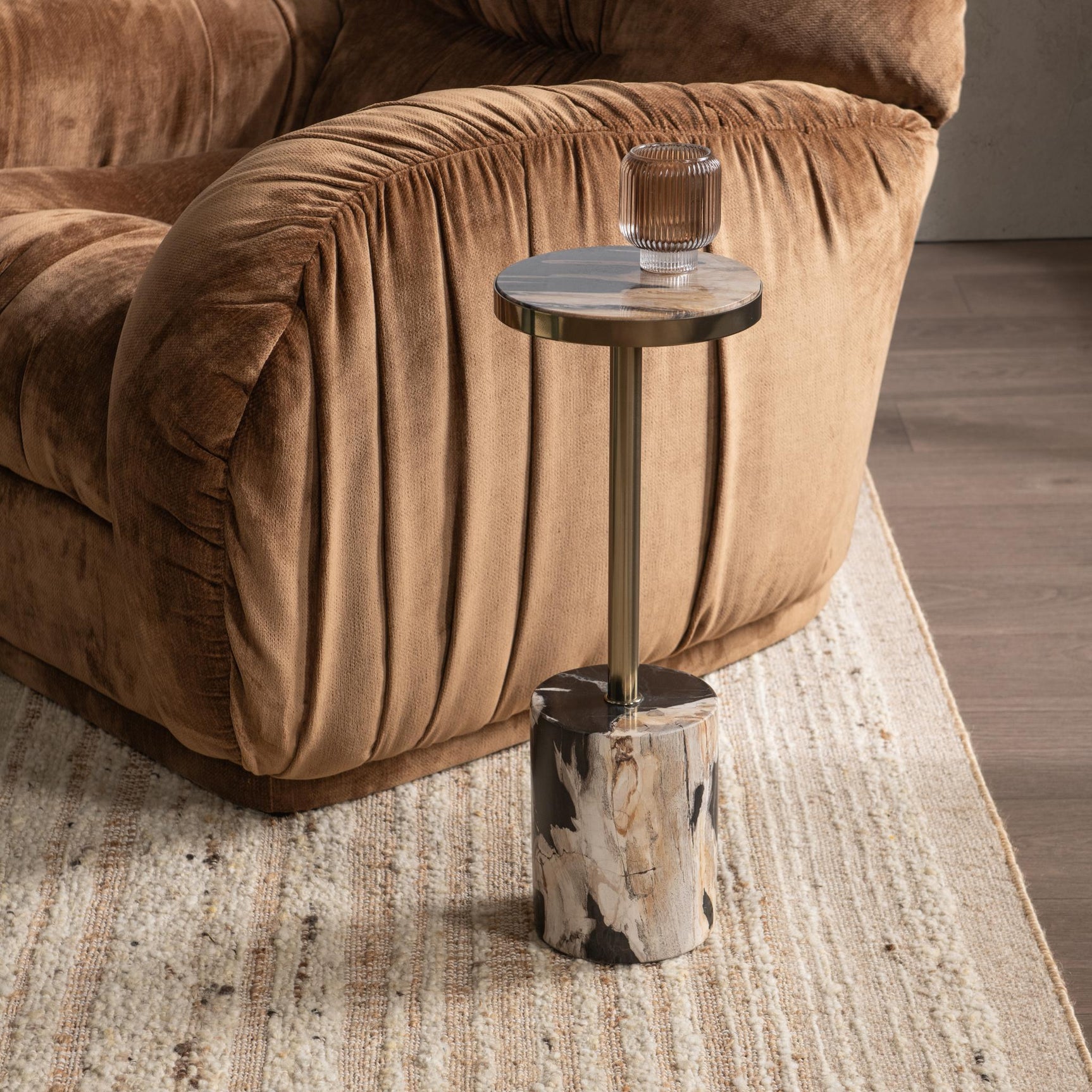 Jordyn Molten Husk Small Accent Table - Ornate Home