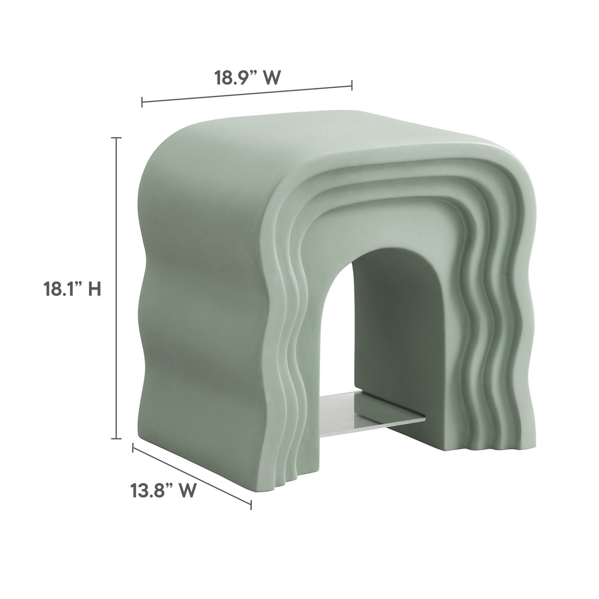 Jorin Sage Squiggle Side Table - Ornate Home