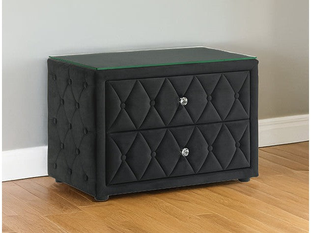 Josephine Black Nightstand - Ornate Home