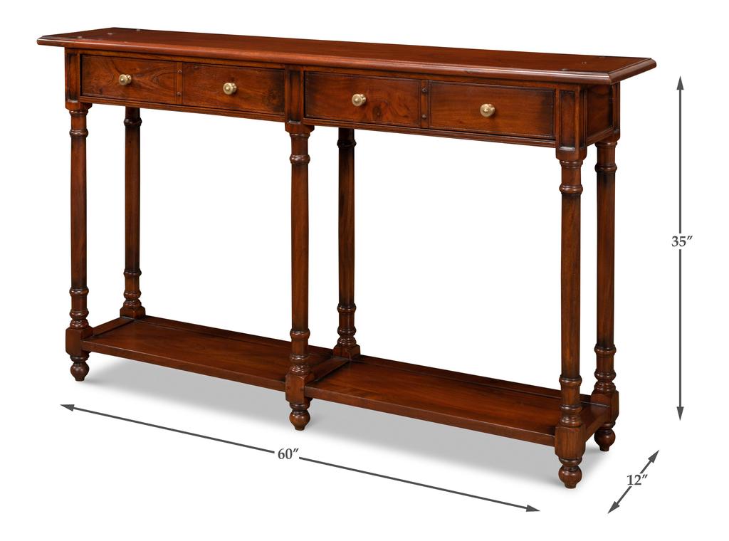 Josephson Brown Console Table - Ornate Home