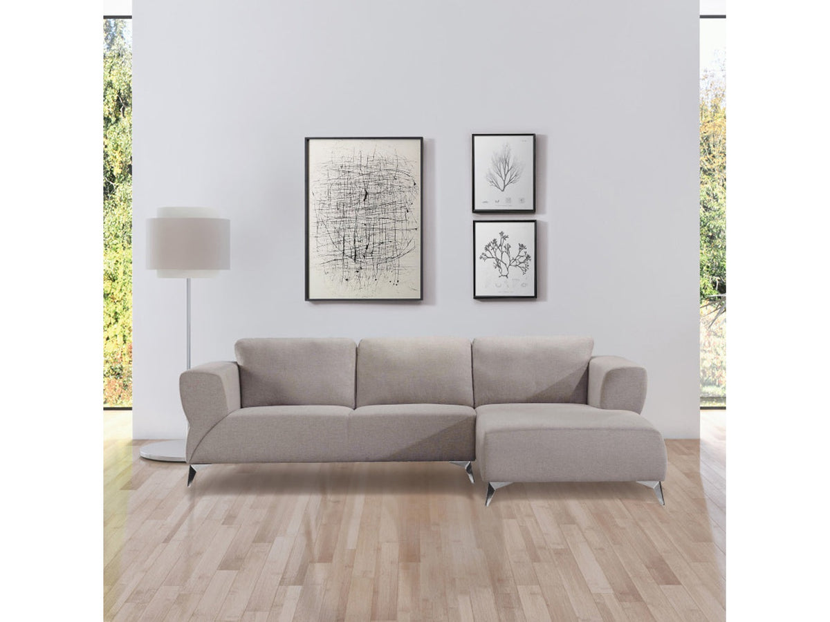 Josiah Sand Fabric Sectional Sofa - Ornate Home