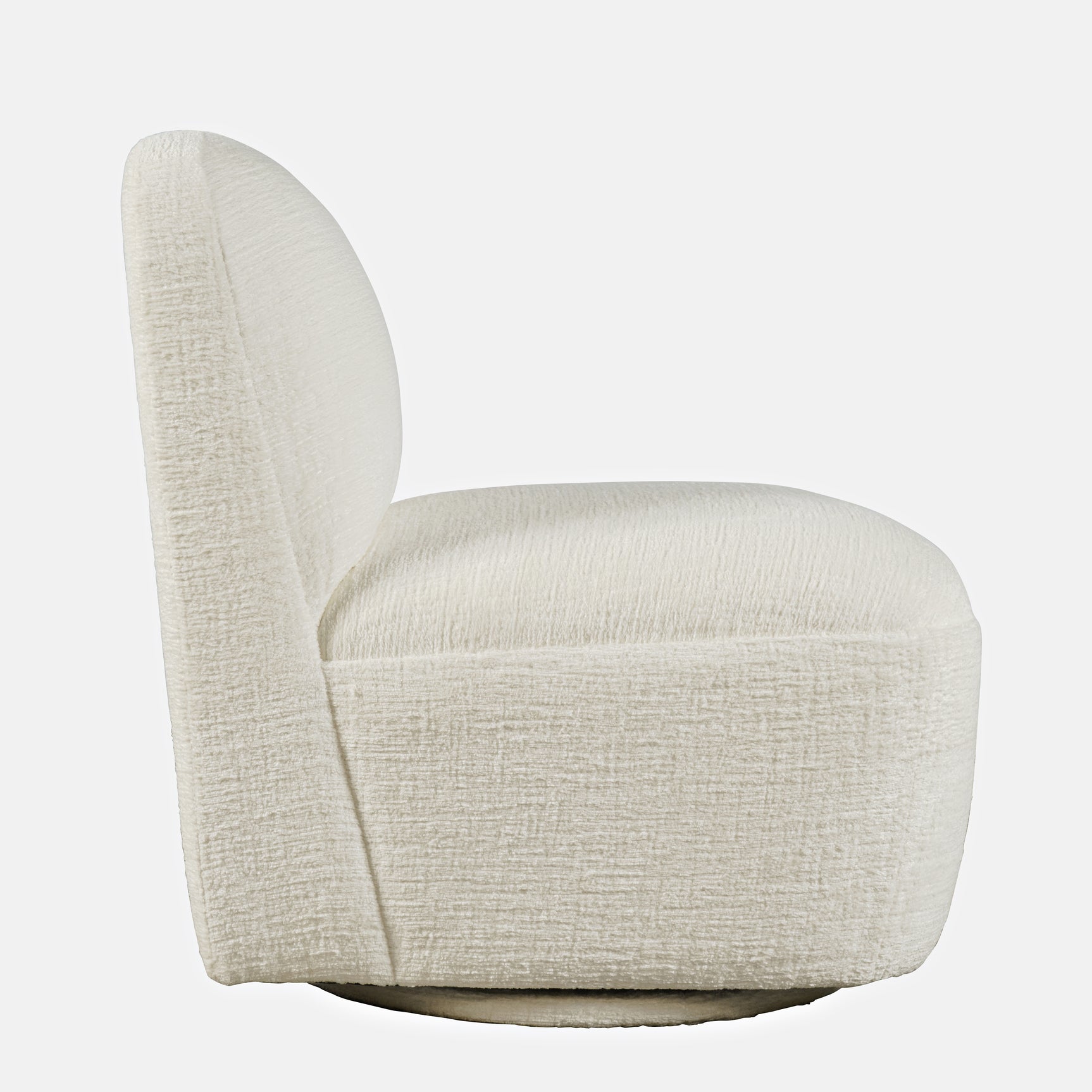 Josie Snow Swivel Accent Chair - Ornate Home