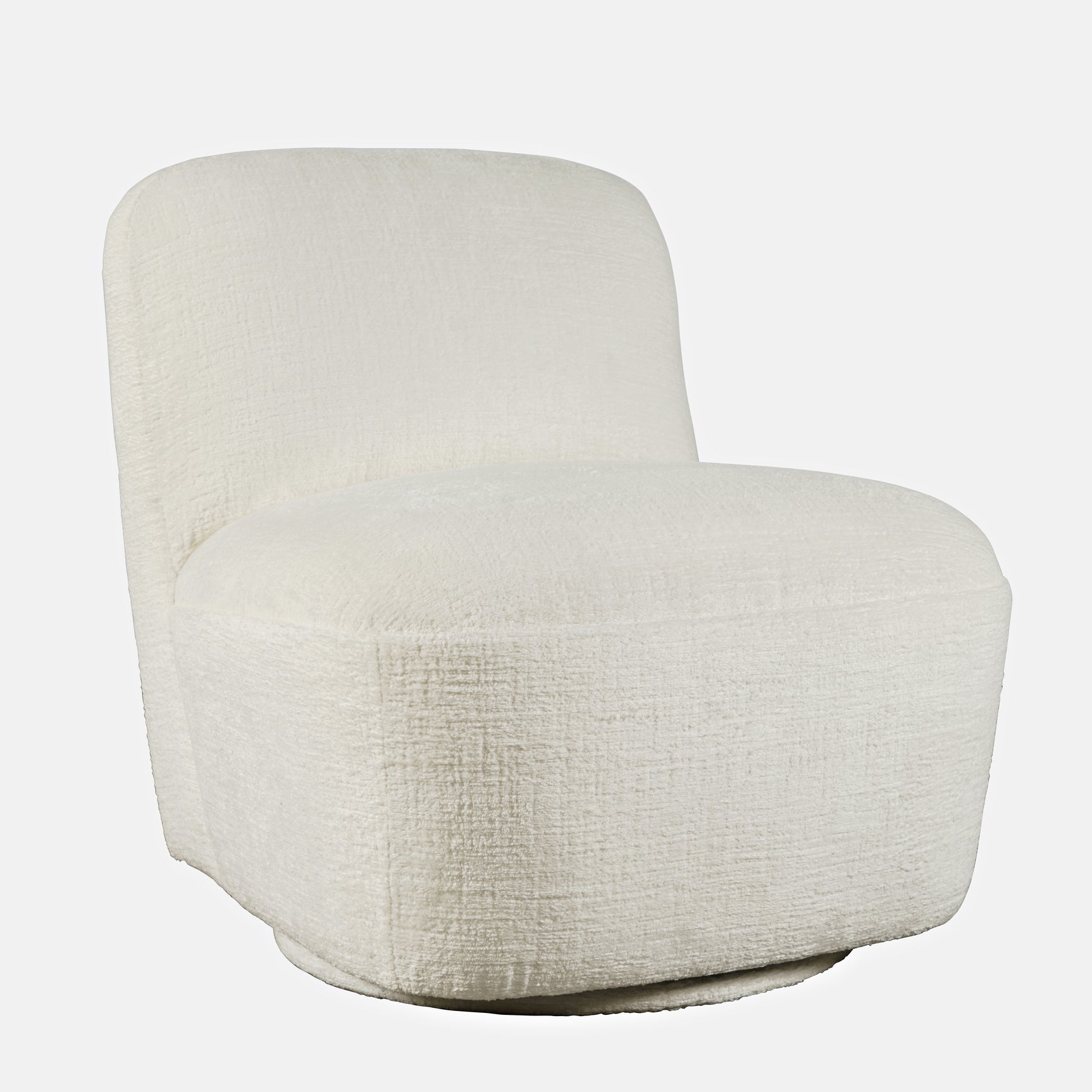 Josie Snow Swivel Accent Chair - Ornate Home