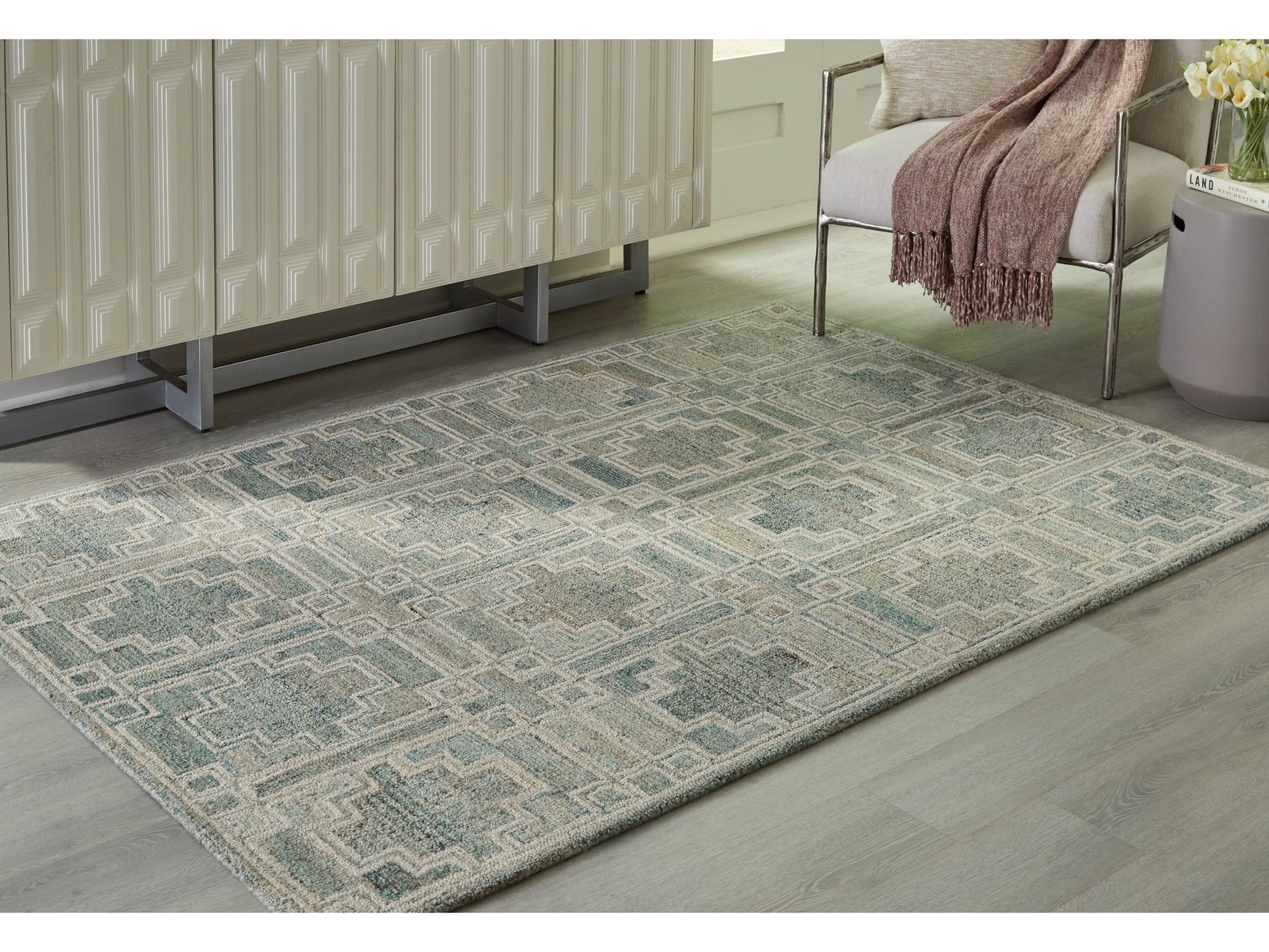 Jossland Green/Ivory Medium Rug (Online Special Price) - Ornate Home