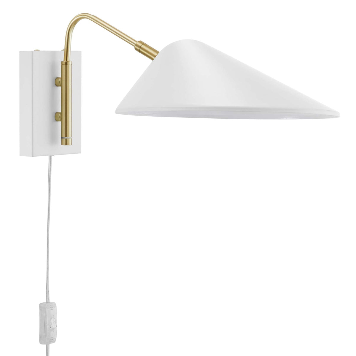 Journey White 7" Swing Arm Wall Sconce - Ornate Home