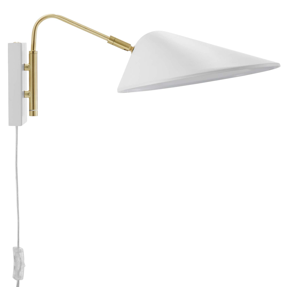 Journey White 7" Swing Arm Wall Sconce - Ornate Home