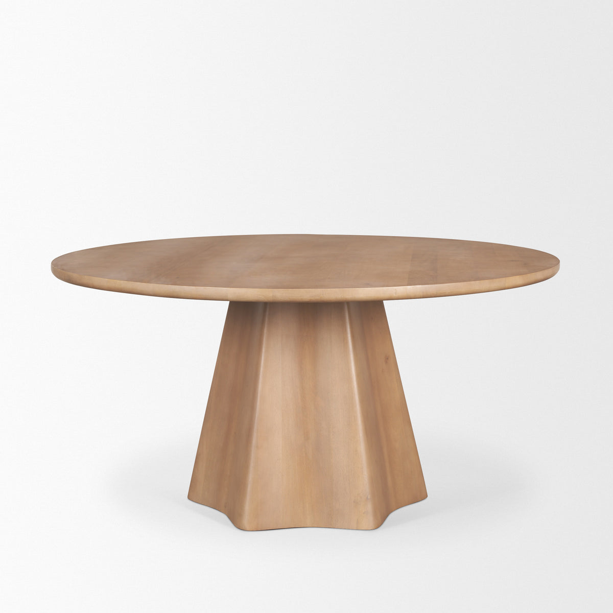Jovani Light Brown 60" Round Pedestal Dining Table - Ornate Home
