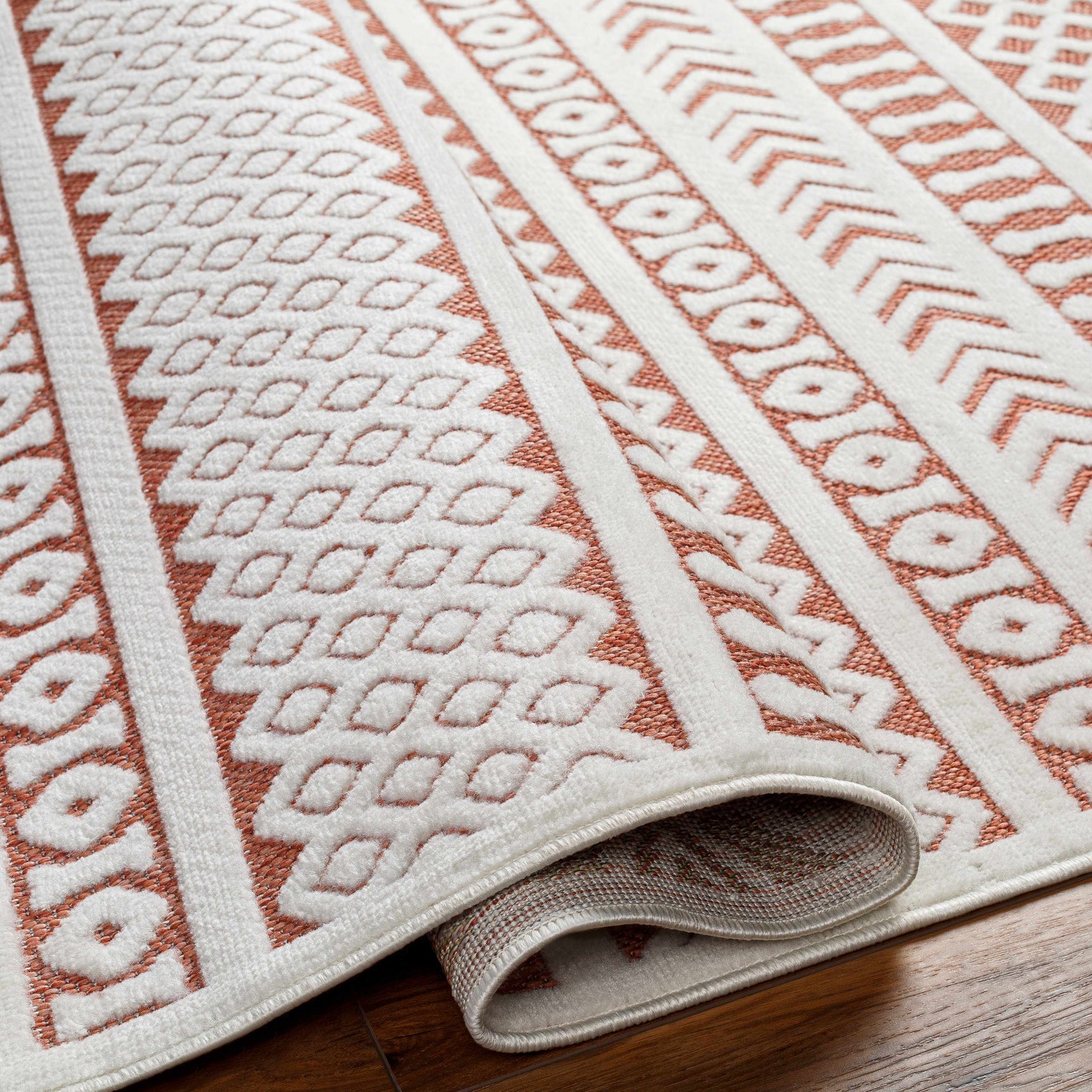 Jove Orange Outdoor Rug - Clearance - Ornate Home