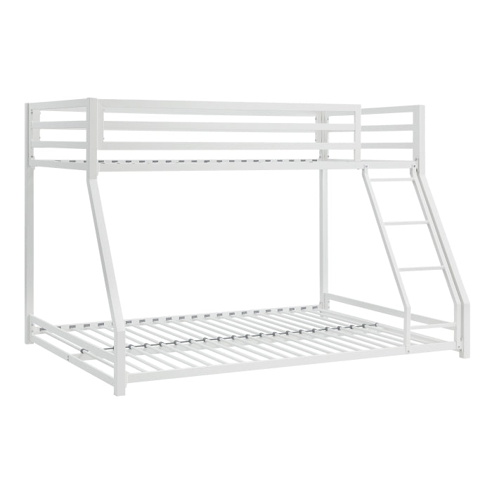 Jovie White Metal Twin/Full Bunk Bed - Ornate Home