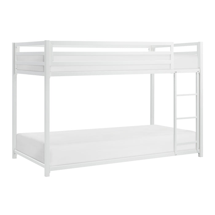 Jovie White Metal Twin/Twin Bunk Bed - Ornate Home