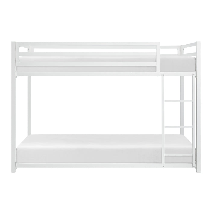 Jovie White Metal Twin/Twin Bunk Bed - Ornate Home