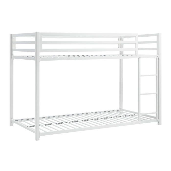 Jovie White Metal Twin/Twin Bunk Bed - Ornate Home