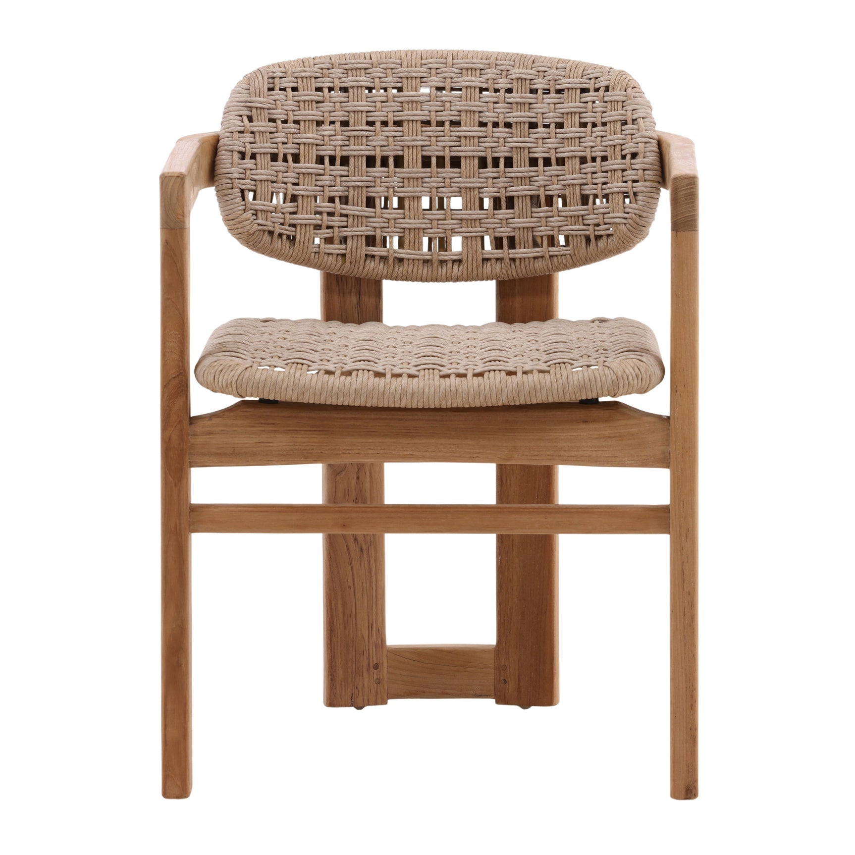 Jovita Beige/Natural Outdoor Dining Chair - Ornate Home