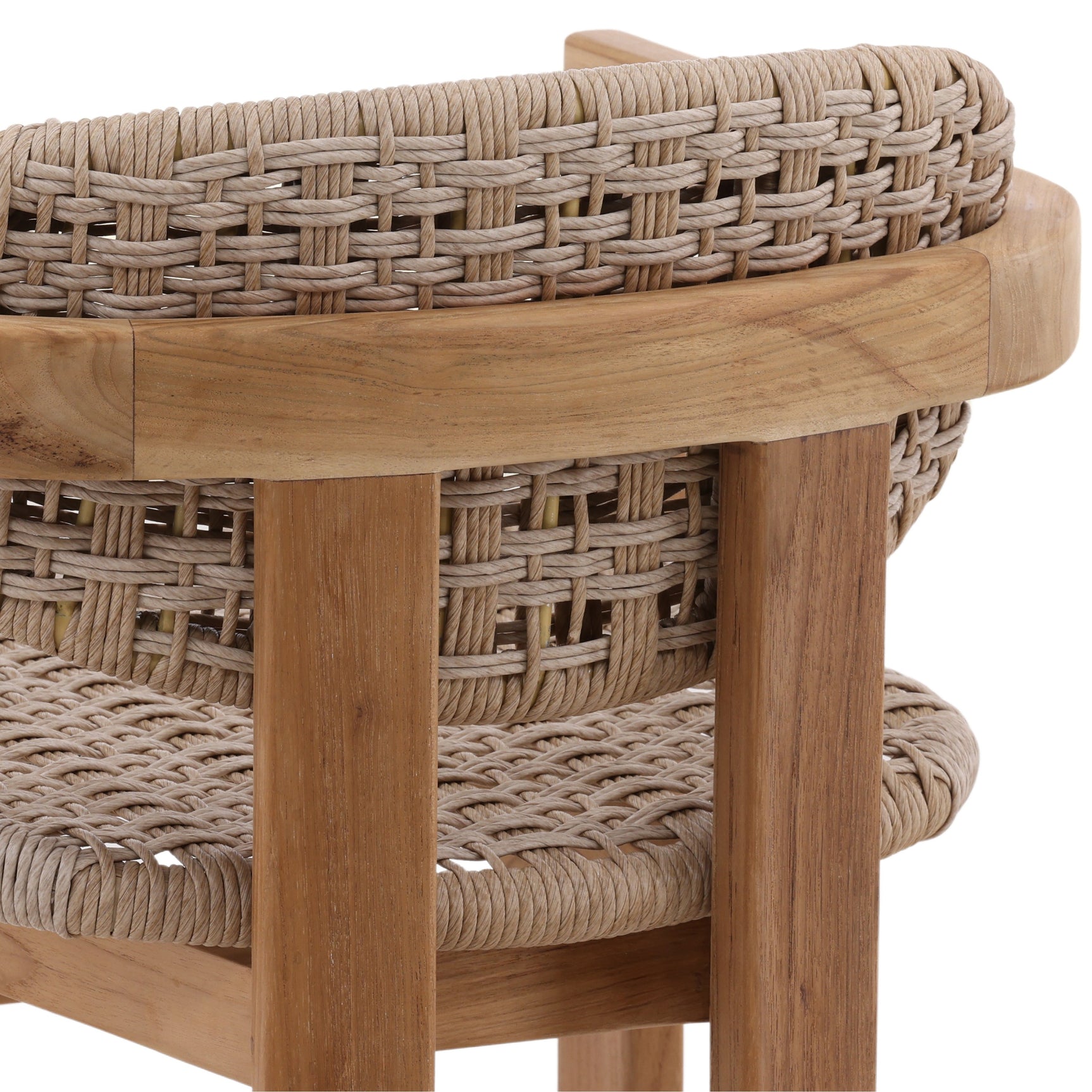 Jovita Beige/Natural Outdoor Dining Chair - Ornate Home