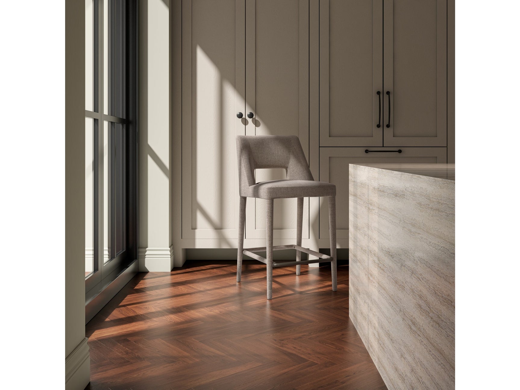 Joyce Light Brown Counter Stool - Ornate Home