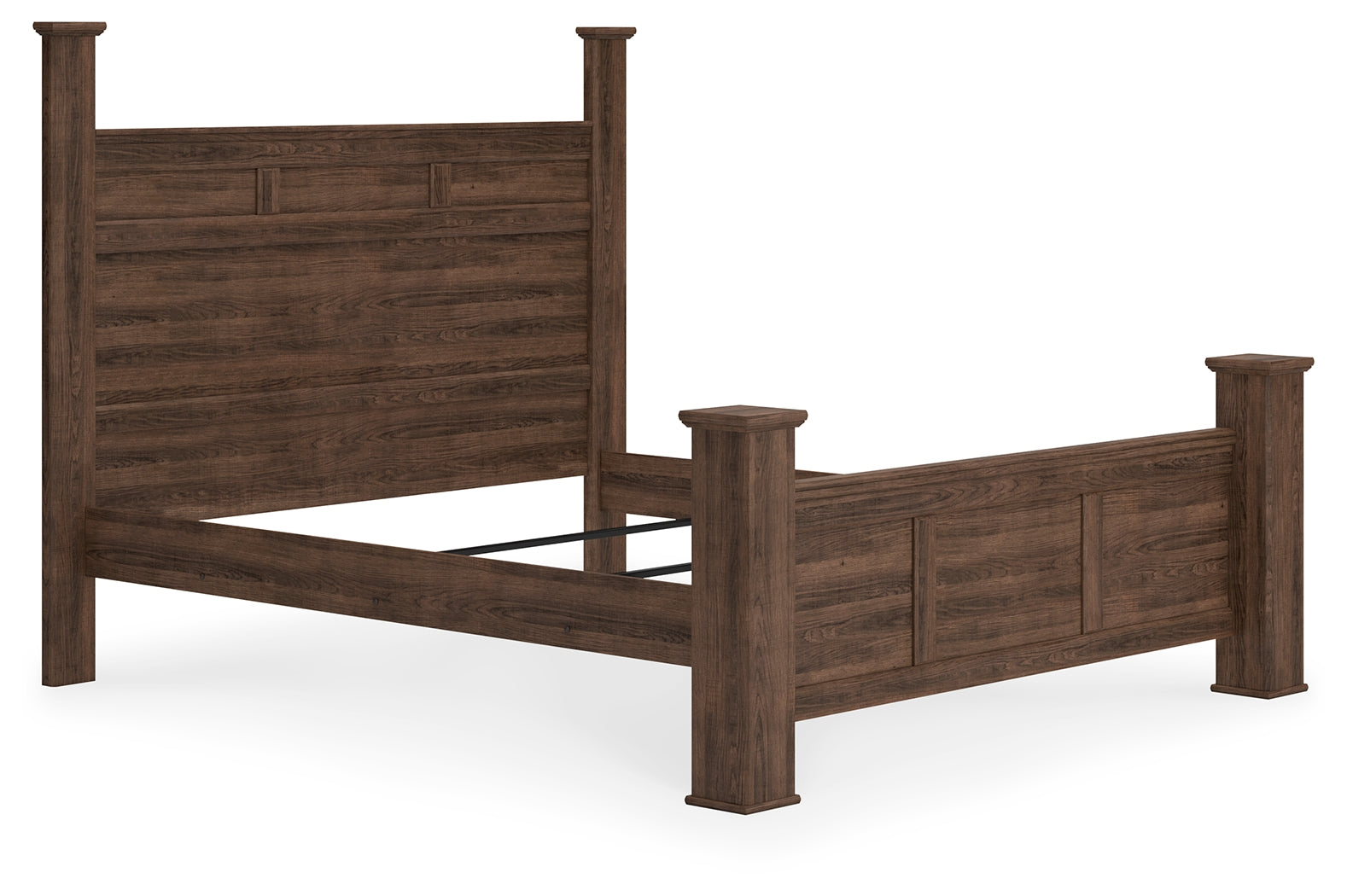 Juararo Brown California King Poster Bedroom Set with Dresser, Mirror and 2 Nightstands (Online Special Price) - Ornate Home