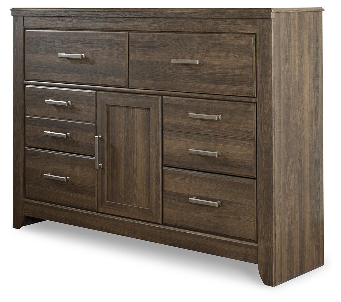 Juararo Dark Brown King Poster Bed, Dresser and Chest - Ornate Home