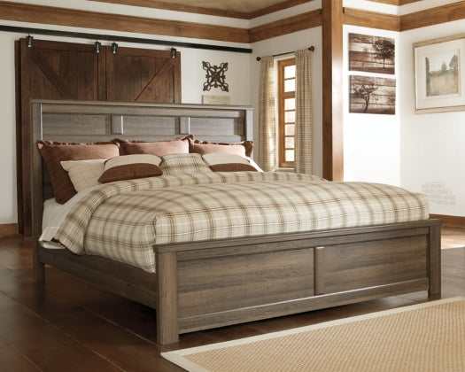 Juararo Dark Brown Panel Bed (Online Special Price) - Ornate Home