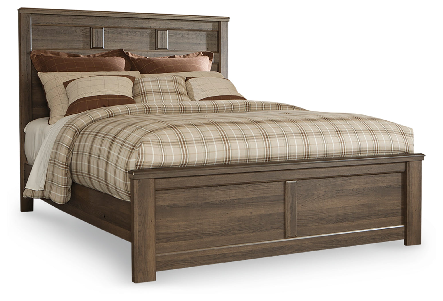 Juararo Dark Brown Queen Panel Bed, Dresser, Mirror and Nightstand (Online Special Price) - Ornate Home