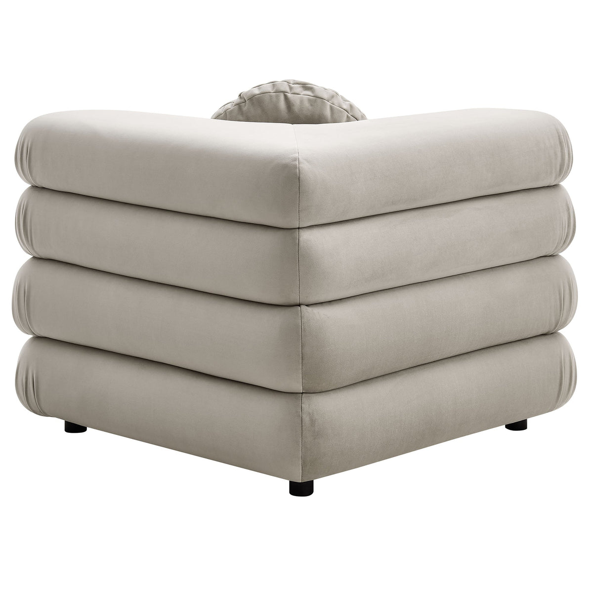 Jubilee Almond Modular Performance Velvet Corner Chair - Ornate Home