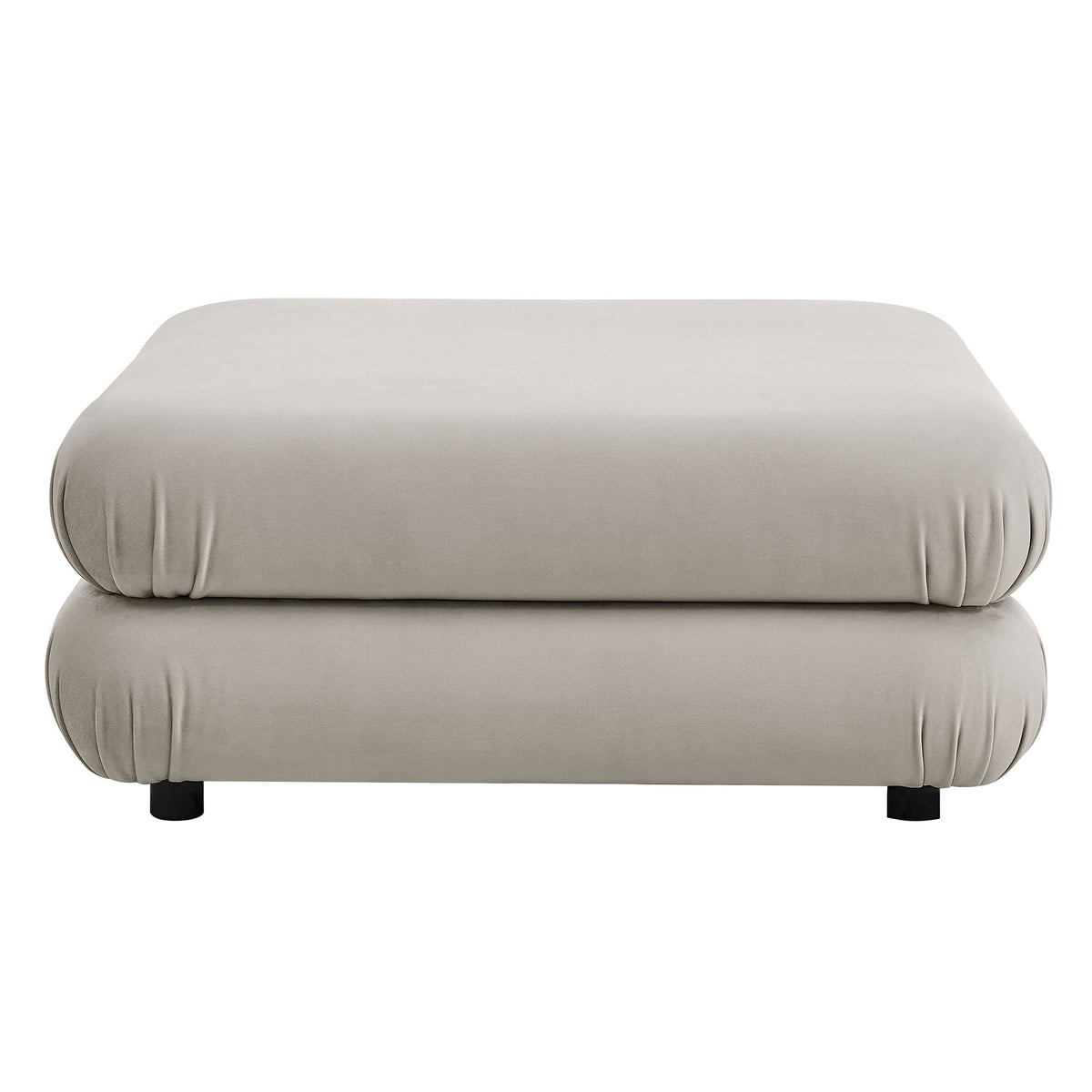 Jubilee Almond Modular Performance Velvet Ottoman - Ornate Home