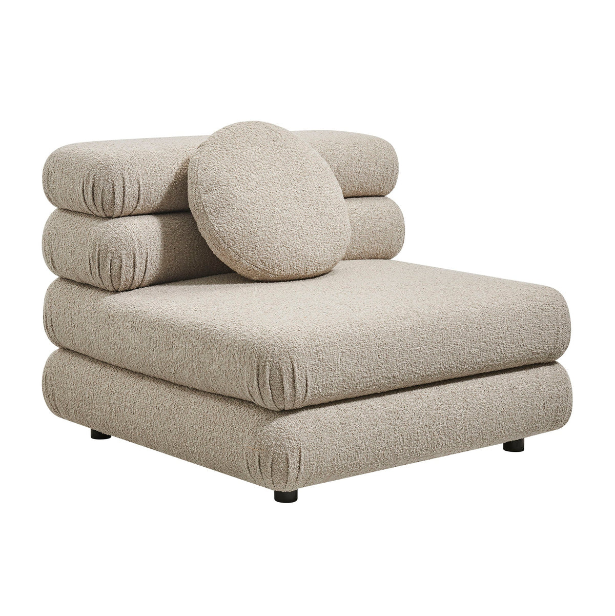 Jubilee Linen Upholstered Modular Armless Chair - Ornate Home