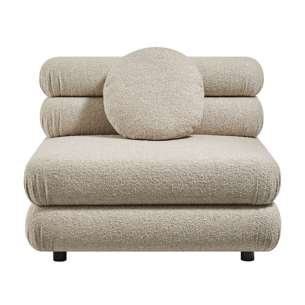 Jubilee Linen Upholstered Modular Armless Chair - Ornate Home
