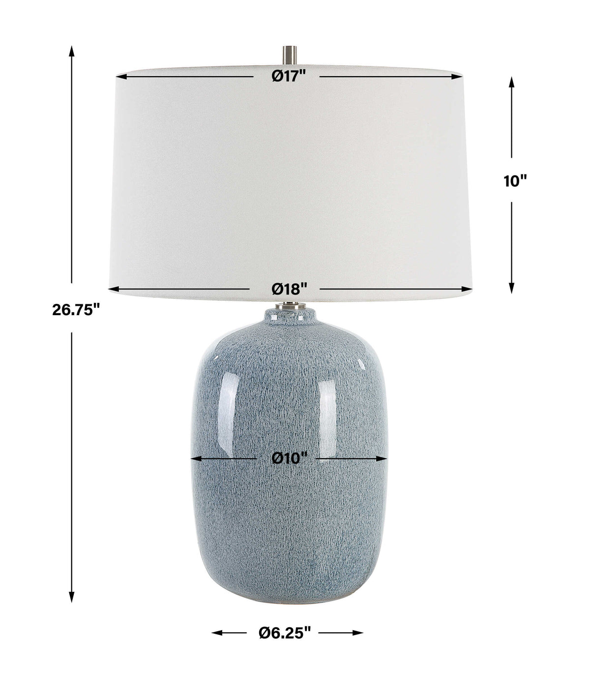 Jubilee Sky Blue Table Lamp - Ornate Home