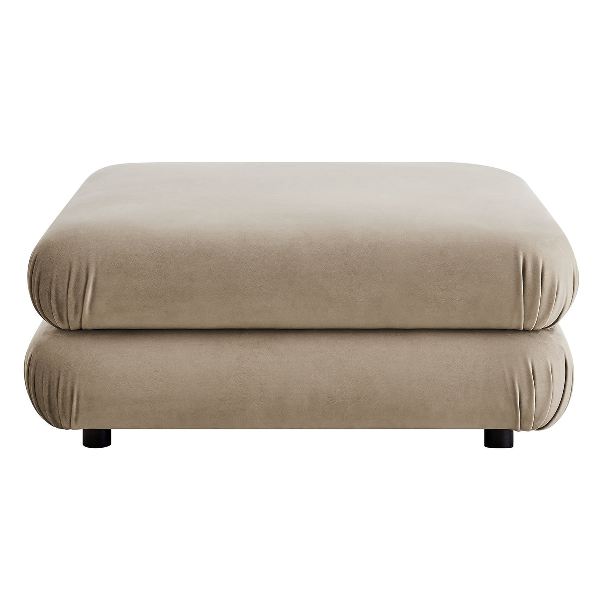 Jubilee Taupe Modular Performance Velvet Ottoman - Ornate Home