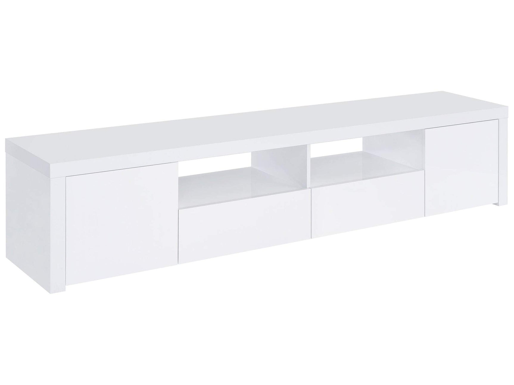 Jude High Gloss White 79" TV Stand - Ornate Home